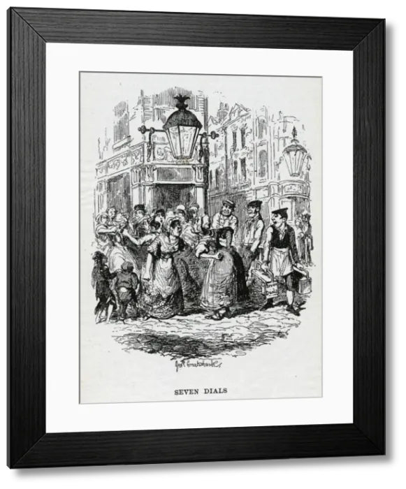 Framed Print : Seven Dials / Slums / 1836 Framed Print : Seven Dials / Slums / 1836