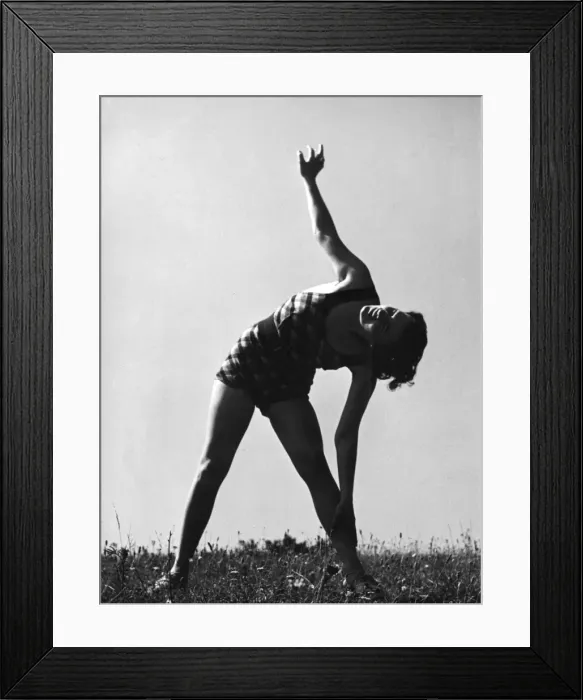Framed Print : Keep Fit / Side Stretch Framed Print : Keep Fit / Side Stretch
