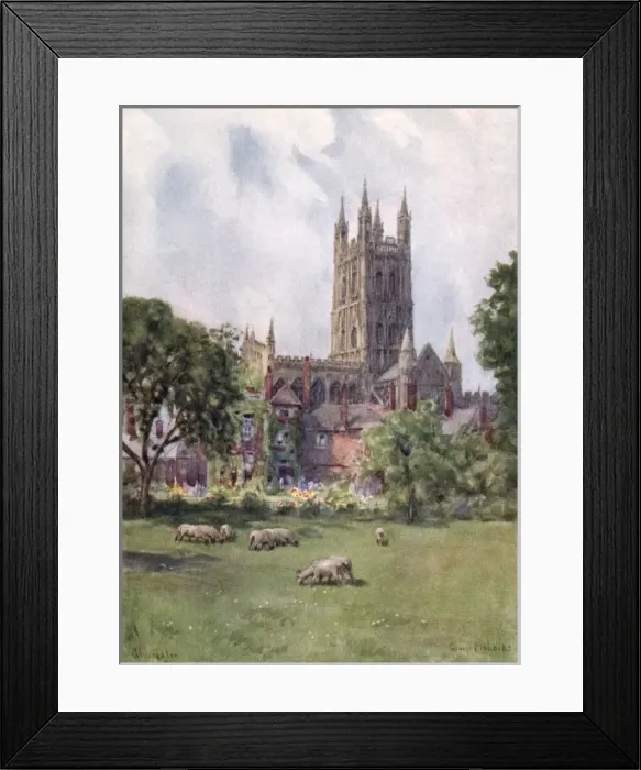 Framed Print : Glos Cathedral 1927 Framed Print : Glos Cathedral 1927