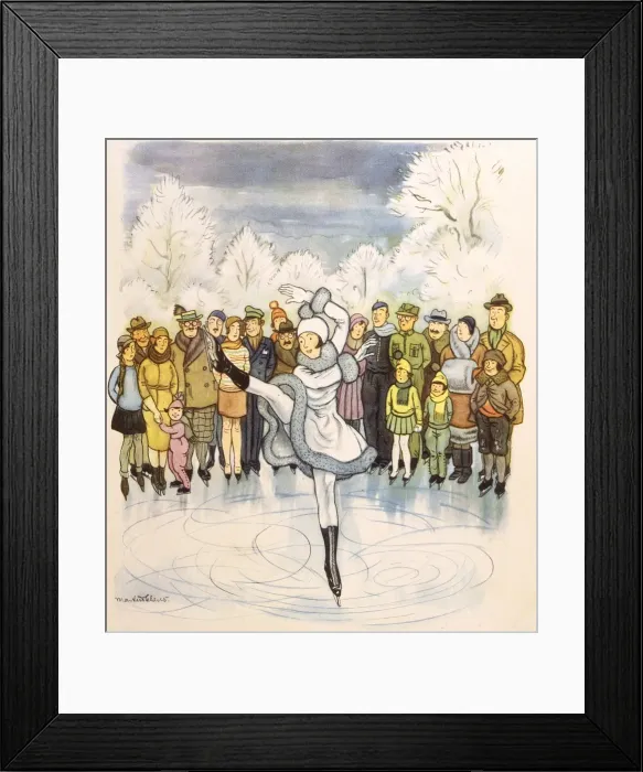 Framed Print : Expert Ice Skater 1930S Framed Print : Expert Ice Skater 1930S