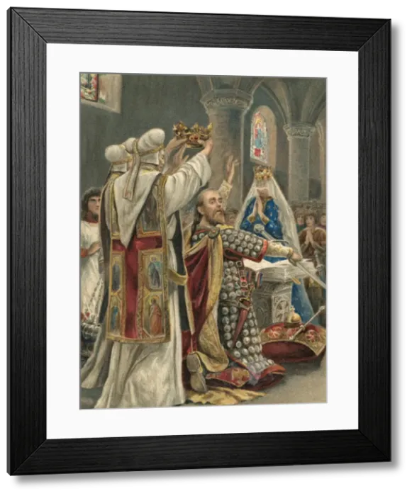Framed Print : Edward Confessor Crowned Framed Print : Edward Confessor Crowned