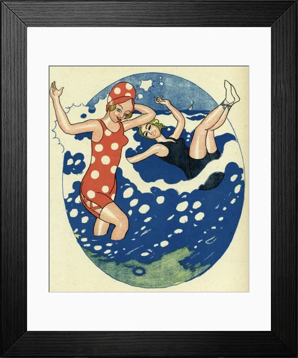 Framed Print : Bathing Beauties 1914 Framed Print : Bathing Beauties 1914