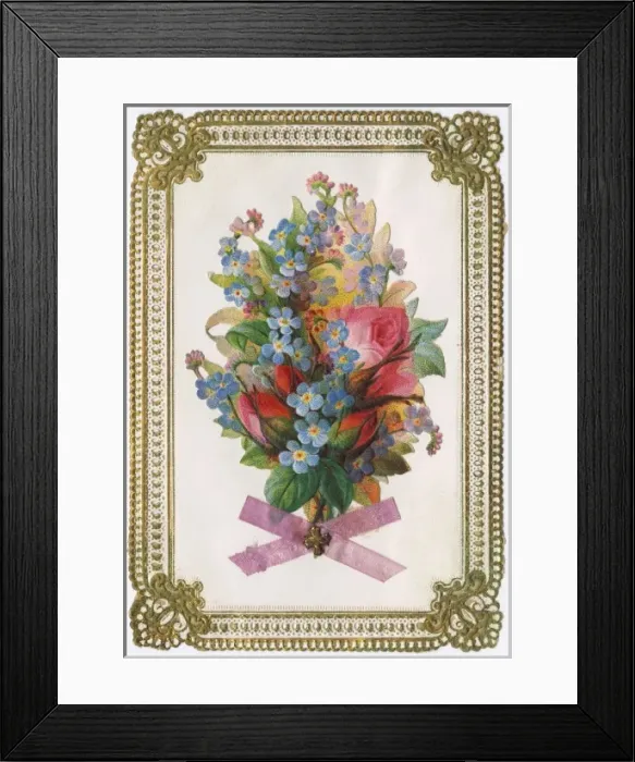 Framed Print : Bouquet / Flowers / Card Framed Print : Bouquet / Flowers / Card