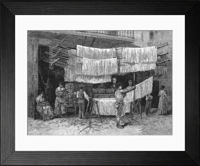 Framed Print : Making Macaroni Framed Print : Making Macaroni