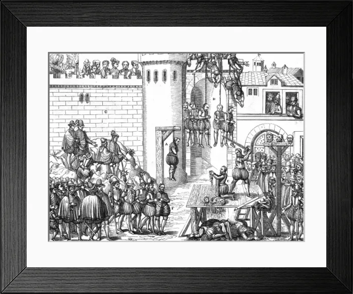 Framed Print : Huguenots Hanged / Amboise Framed Print : Huguenots Hanged / Amboise