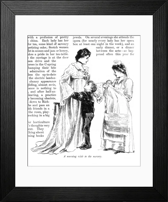 Framed Print : Lady & Nursemaid Framed Print : Lady & Nursemaid