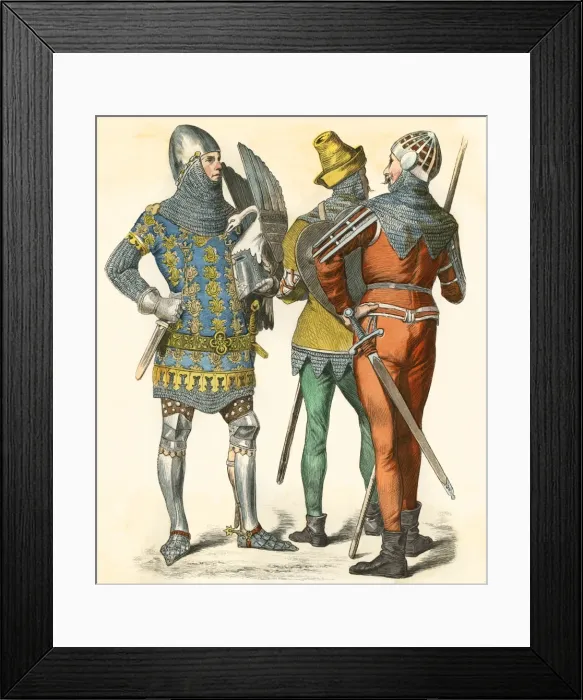 Framed Print : German Knights / 14th C Framed Print : German Knights / 14th C