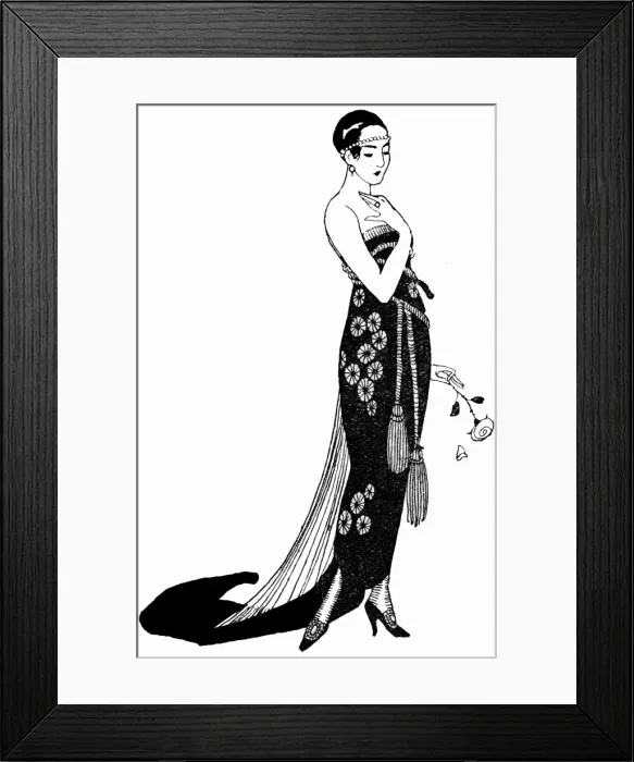 Framed Print : Evening dress 1918 Framed Print : Evening dress 1918