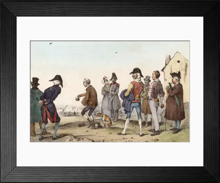 Framed Print : Game of Boules / 1850 Framed Print : Game of Boules / 1850