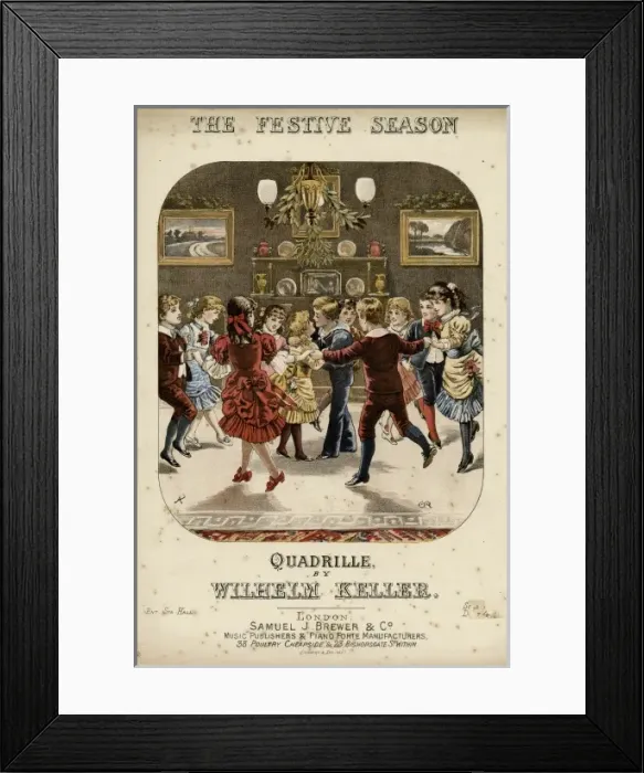 Framed Print : The Festive Season -- children dancing at a party Framed Print : The Festive Season -- children dancing at a party