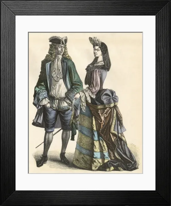 Framed Print : Well to do French Couple Framed Print : Well to do French Couple