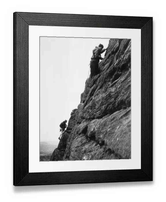 Framed Print : Derbyshire Climbing Framed Print : Derbyshire Climbing