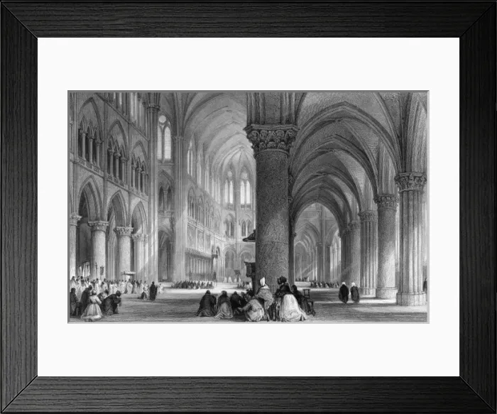 Framed Print : Paris / Notre Dame C1835 Framed Print : Paris / Notre Dame C1835