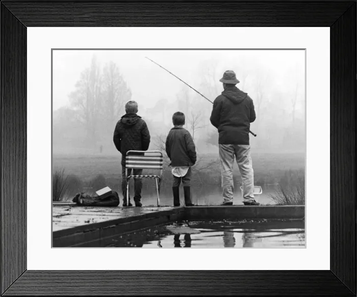 Framed Print : Family Fishing 1970S Framed Print : Family Fishing 1970S