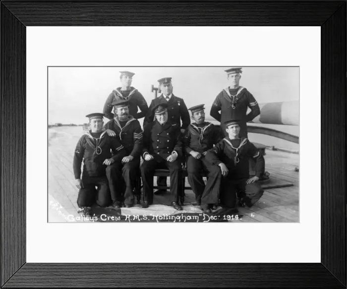 Framed Print : Galley Crew 1914 Framed Print : Galley Crew 1914
