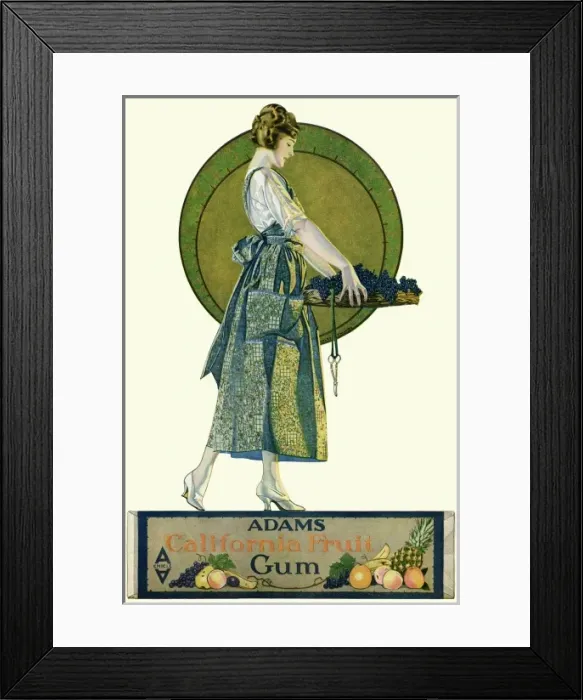 Framed Print : Chewing Gum Advert Framed Print : Chewing Gum Advert