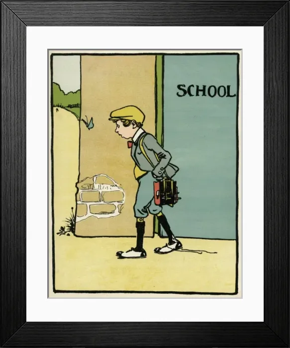 Framed Print : Reluctant Schoolboy Framed Print : Reluctant Schoolboy