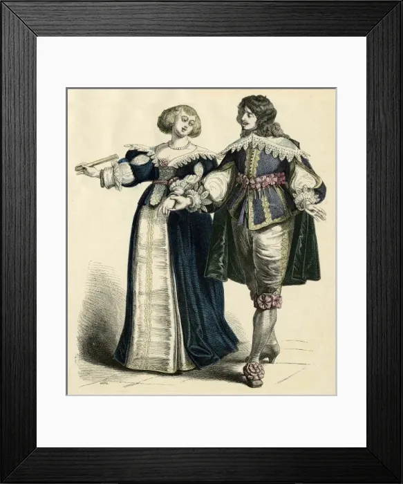 Framed Print : French Couple 1650 Framed Print : French Couple 1650