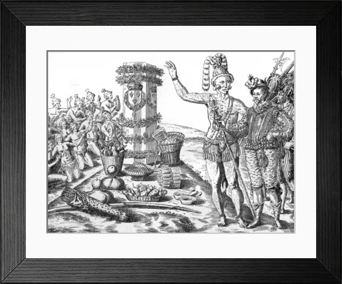 Framed Print : Ribault & Florida Indian Framed Print : Ribault & Florida Indian
