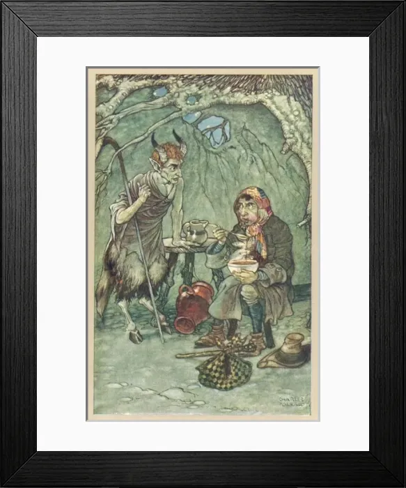 Framed Print : Satyr and Traveller Framed Print : Satyr and Traveller