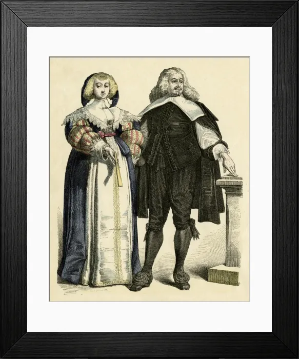 Framed Print : German Couple 1650 Framed Print : German Couple 1650