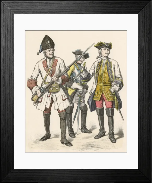 Framed Print : German Military 1730 Framed Print : German Military 1730