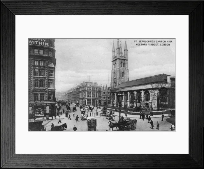 Framed Print : St Sepulchre / Holborn Via Framed Print : St Sepulchre / Holborn Via