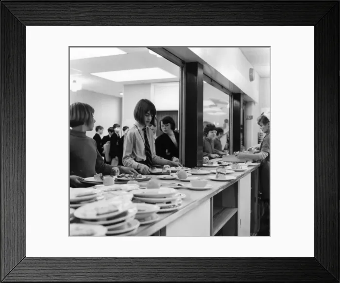 Framed Print : School Dinners 1969 Framed Print : School Dinners 1969