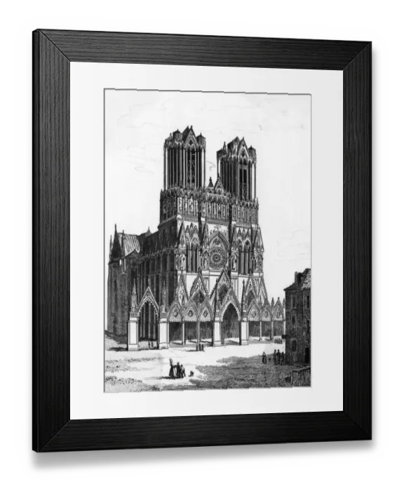 Framed Print : Reims Cathedral Framed Print : Reims Cathedral