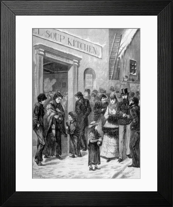 Framed Print : Outside the Soup Kitchen Framed Print : Outside the Soup Kitchen