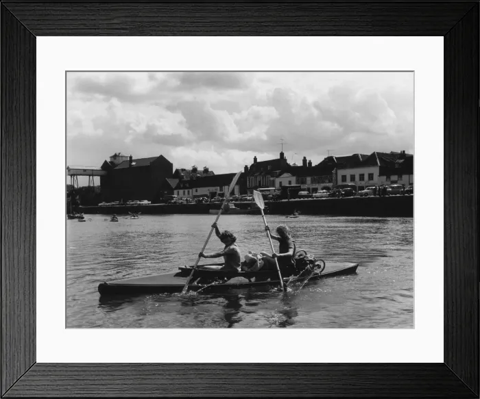 Framed Print : Canoeing at Wells C1960S Framed Print : Canoeing at Wells C1960S