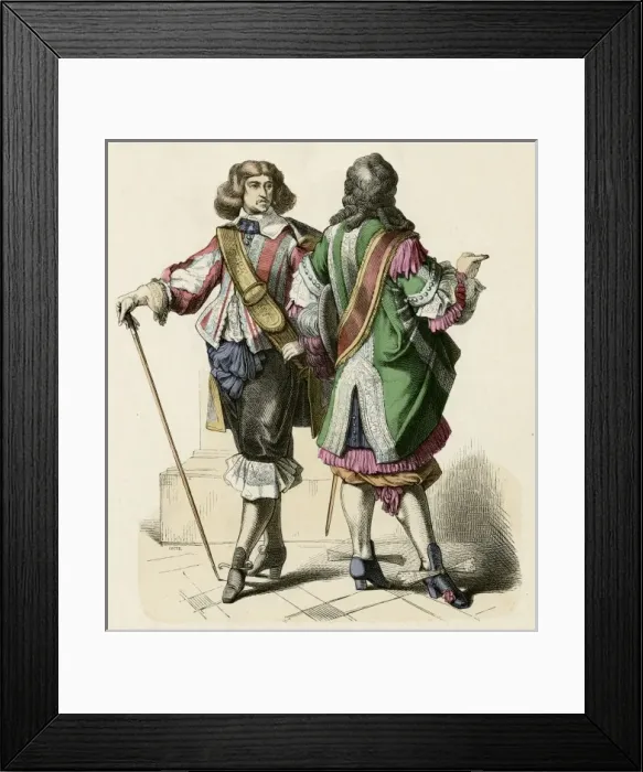 Framed Print : French Cavaliers 1680 Framed Print : French Cavaliers 1680