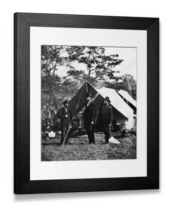 Framed Print : Lincoln at Antietam / Phot Framed Print : Lincoln at Antietam / Phot