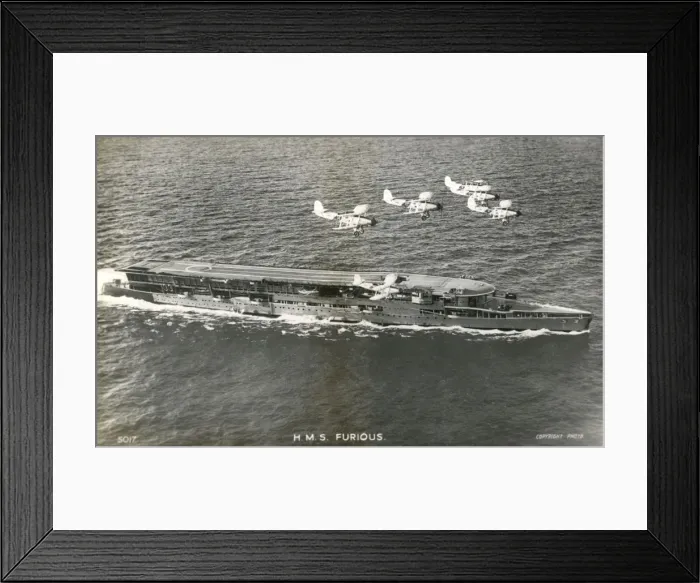 Framed Print : FURIOUS AIRCRAFT CARR Framed Print : FURIOUS AIRCRAFT CARR