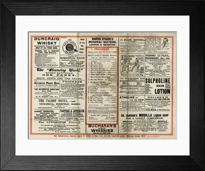 Framed Print : Tivoli Music Hall / 1902 Framed Print : Tivoli Music Hall / 1902