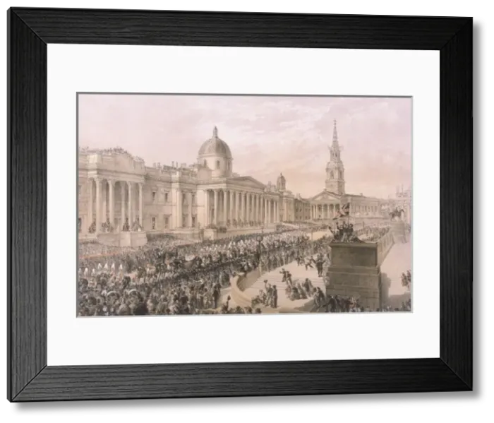 Framed Print : Trafalgar Sq / 1863 / Edward Framed Print : Trafalgar Sq / 1863 / Edward