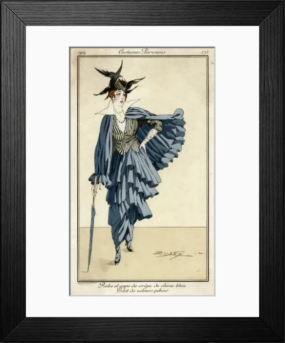 Framed Print : DRESS & CAPE 1914 Framed Print : DRESS & CAPE 1914