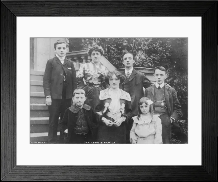 Framed Print : Dan Leno / Family Postcard Framed Print : Dan Leno / Family Postcard