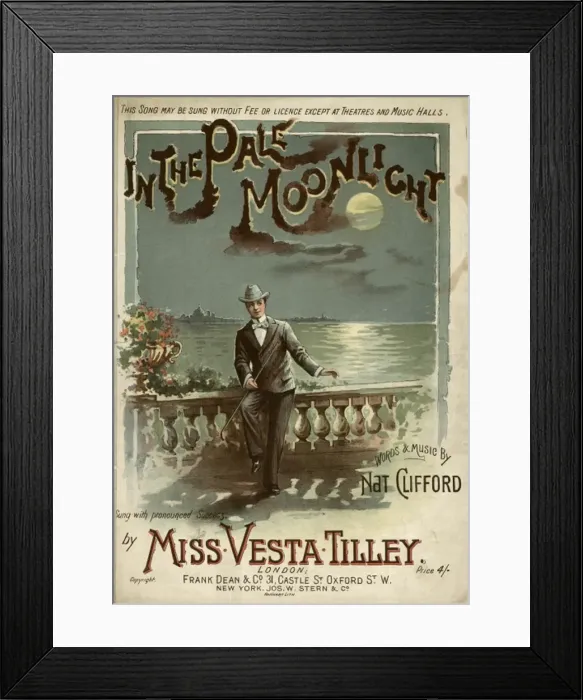 Framed Print : Vesta Tilley / Moonlight Framed Print : Vesta Tilley / Moonlight