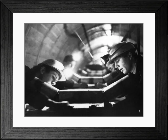 Framed Print : Trainee Miners / 1966 Framed Print : Trainee Miners / 1966