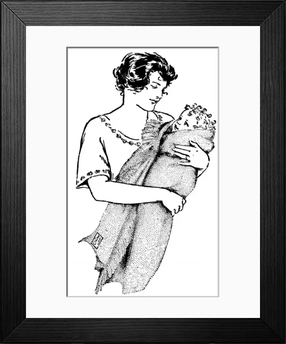 Framed Print : Mother and Baby 1927 Framed Print : Mother and Baby 1927