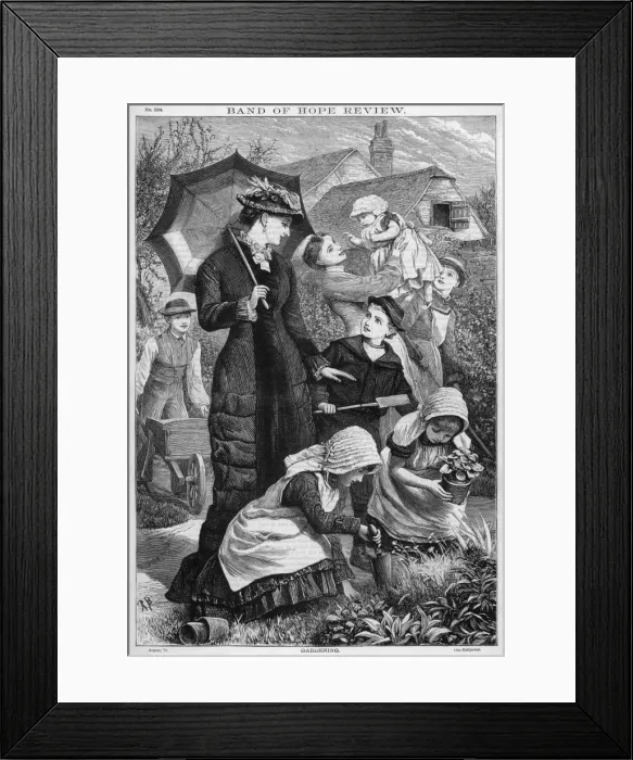 Framed Print : Family of Gardeners Framed Print : Family of Gardeners