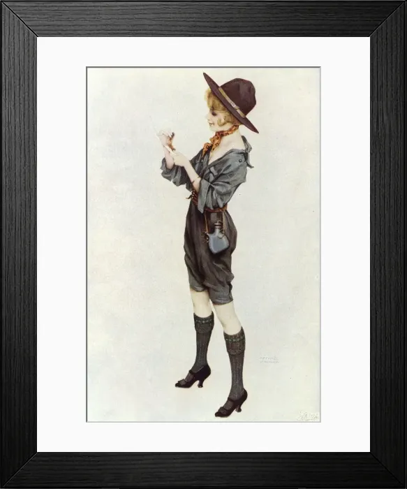 Framed Print : Girl Scout / Kirchner 1914 Framed Print : Girl Scout / Kirchner 1914