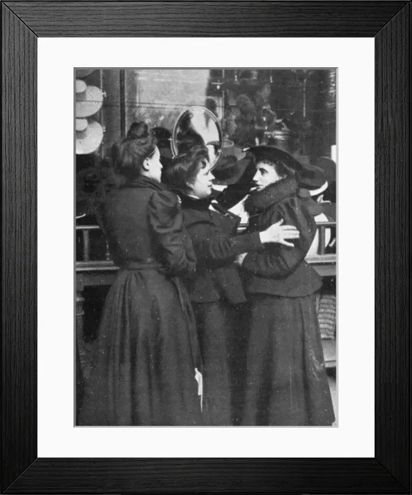 Framed Print : Trying on a Hat 1905 Framed Print : Trying on a Hat 1905