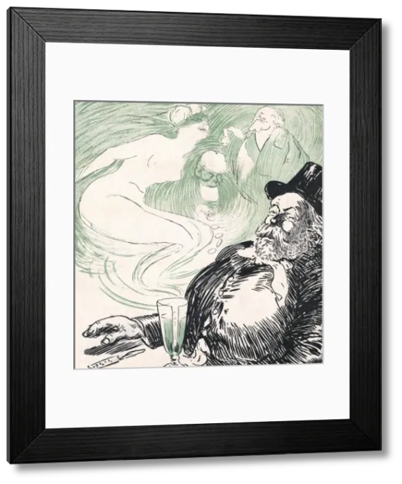 Framed Print : Absinthe equals fame, money, women Framed Print : Absinthe equals fame, money, women
