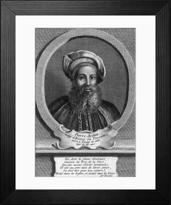 Framed Print : Pietro Aretino / Daumont Framed Print : Pietro Aretino / Daumont