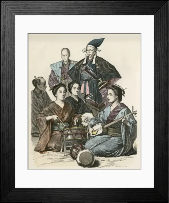 Framed Print : Racial / Japan / Musicians Framed Print : Racial / Japan / Musicians