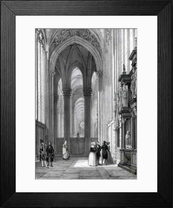 Framed Print : Rouen Cathedral Interior Framed Print : Rouen Cathedral Interior