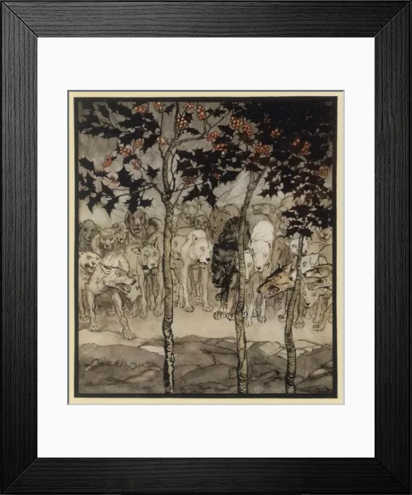 Framed Print : Mythical Irish Dogs Framed Print : Mythical Irish Dogs