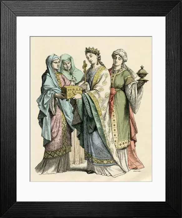 Framed Print : Frankish Noblewomen Framed Print : Frankish Noblewomen